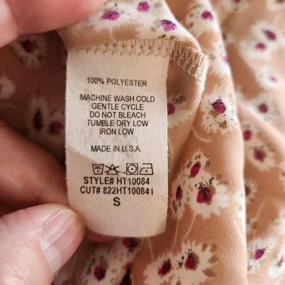 Periwinkle NWT small blushed pink ruffled cottagecore long sleeve blouse - Picture 9 of 11